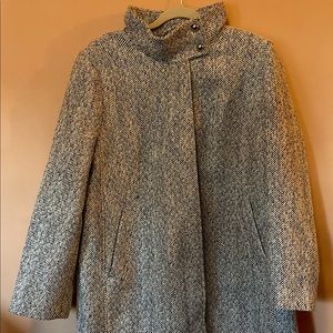 Herringbone Funnel Neck Jacket